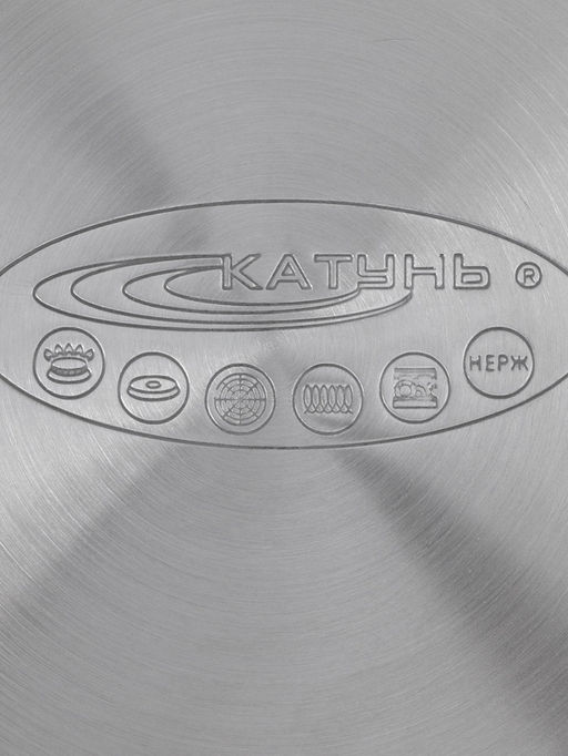 Кастрюля Катунь «ЭЛИС ГОЛД», 5.5 л, 24×13.5 см, стеклянная крышка, нержавеющая сталь, ручки золотистые