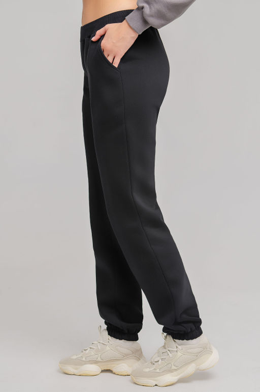 Арт. 7901 Брюки с начесом 42-52 (6 шт) Цвет:черный - Калинка фото 5