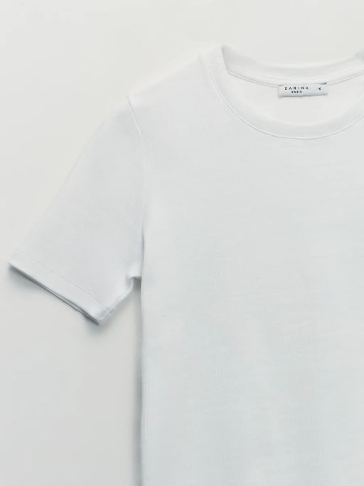 Базовая футболка в рубчик / Zarina фото 9