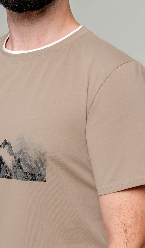 Арт. 67124 Футболка мужская 48-56 (5 шт) Цвет:бежевый