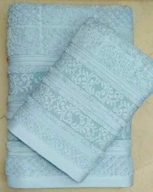 Махровое полотенце Барокко- АКВА 50*90 см. хлопок 100% - Лен поволжья фото 2