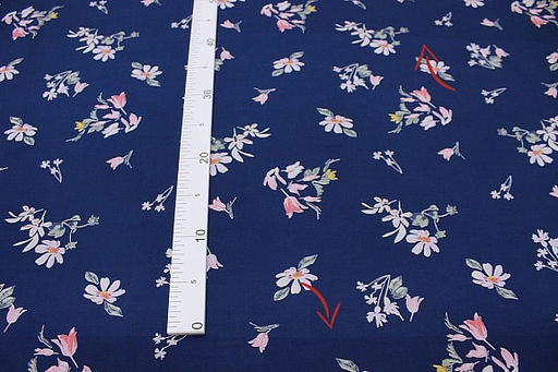 Штапель Премиум Цветочная пьеса на темно-синем, ВИД2, СОРТ2, ш.1.43м, вискоза-100%, 120гр/м.кв - Купава фото 13