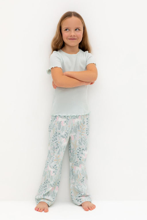 К 1636/серое небо,лесная тайна пижама для дев