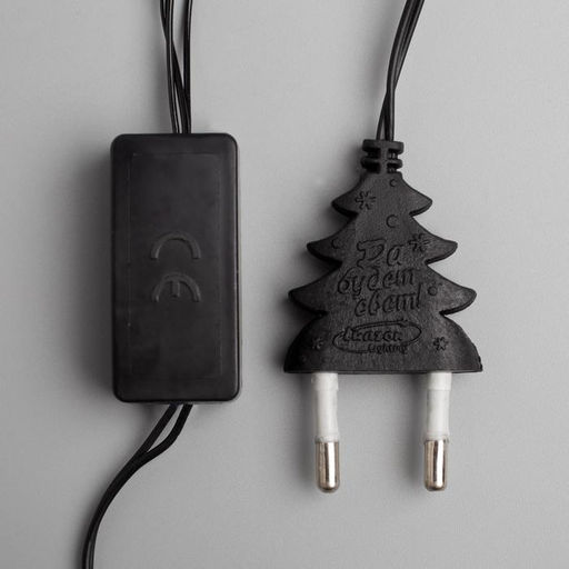 Гирлянда Нить 5 м с насадками Шарики белые, IP20, тёмная нить, 20 LED, свечение мульти (RG/RB), мигание, 220 В - Luazon lighting фото 6