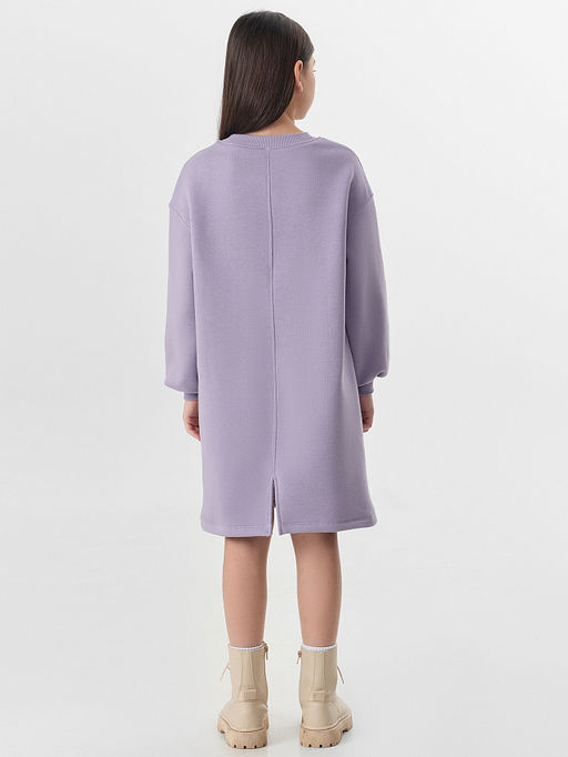 Платье для девочек фиолетовое с надписью "Marvelous"