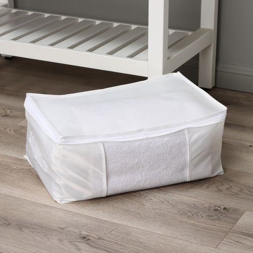 Кофр для хранения вещей LaDо́m, 45×30×20 см, белый