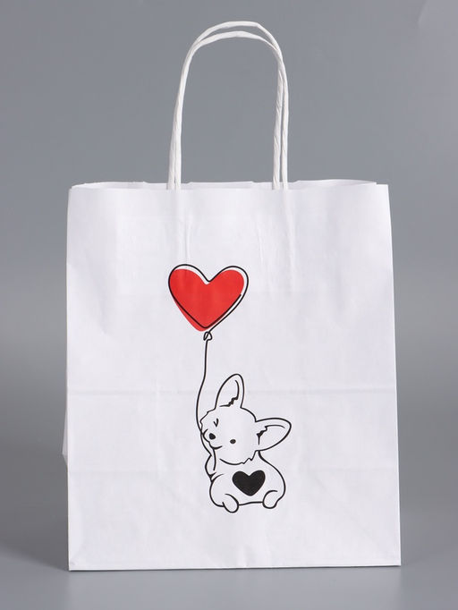 Пакеты подарочные крафт «С Днем Рождения», 22×12×25 см, набор 4 шт.