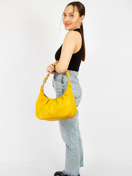 LACCOMA сумка Долорес-Ф826-желтый эко кожа хлопок фото 3
