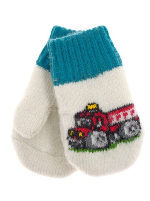 Варежки детские круговые "Пожарная машина" 0115-2