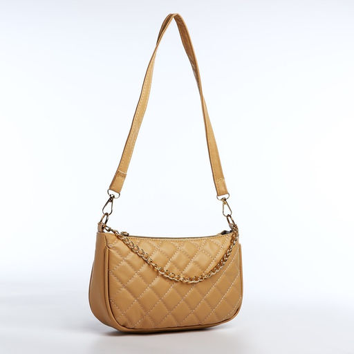 Сумка багет на молнии, цвет бежевый - Simaland фото 3