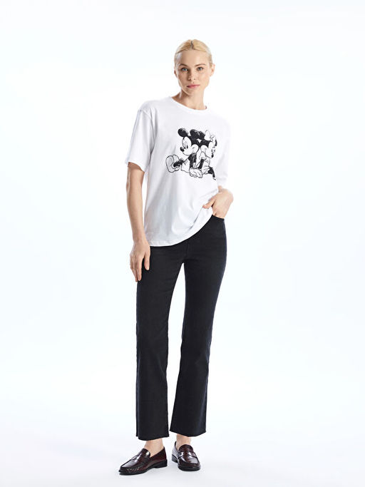 Crop Flare Kad?n Jean Pantolon