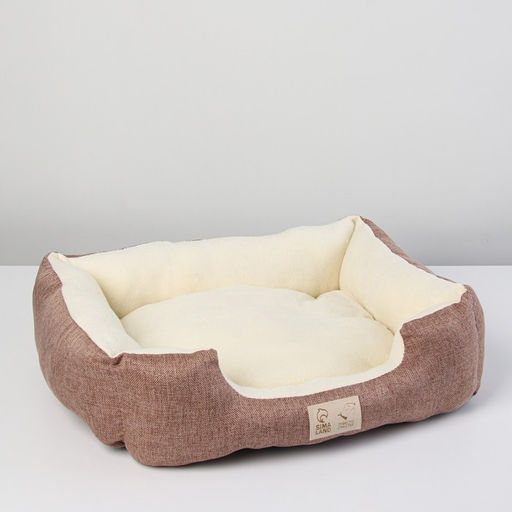 Лежанка для кошек и собак коричневая, 45х35х11 см - Пушистое счастье фото 2
