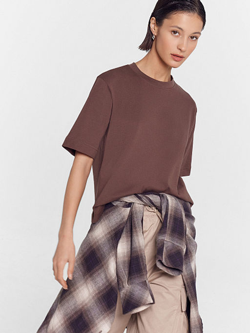 Футболка женская в шоколадно-коричневом цвете шоколадное мартини 302862