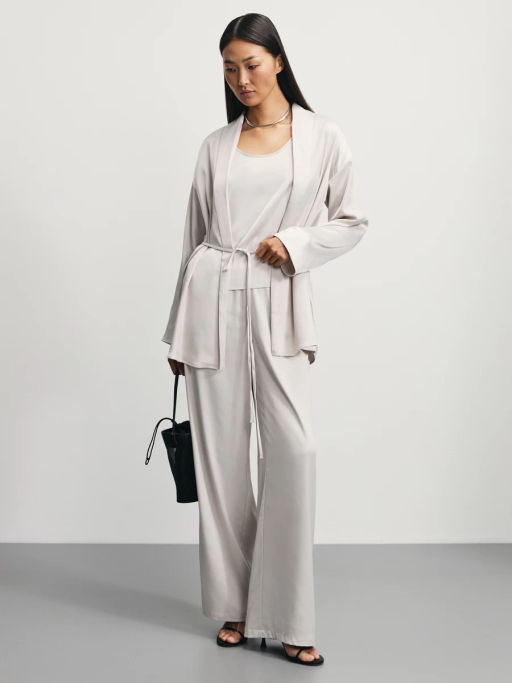 Широкие атласные брюки / Zarina