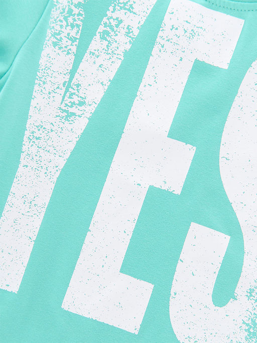 Футболка с принтом UD 0730 бир-зел/бел - Mini maxi фото 4