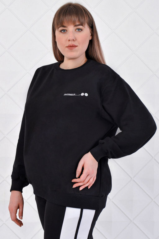 Арт. 2328 Костюм с брюками женский 50-58 (5 шт) Цвет:верх-черный, низ-черный, горчица - Калинка фото 5