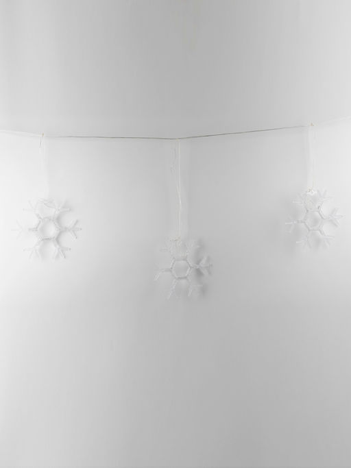 ULD-E1503-036/DTA BLUE IP20 SNOWFLAKES-1 Занавес светодиодный фигурный Снежинки-1, 1,5х0,3м. 6 подвесов. 36 светодиодов. Синий свет. Провод прозрачный. TM Uniel. - Volpe фото 2