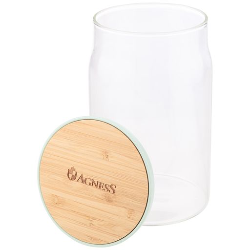 Емкость для хранения Agness Native стекло 9.45×15.8 см 700 мл  фото 3