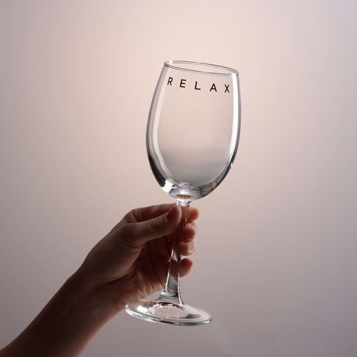Цена за 2 шт. Бокал для вина с надписью Relax, 360 мл