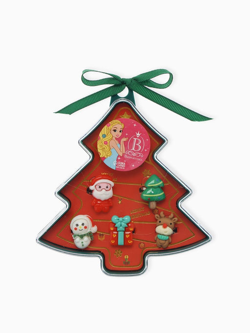 Кольца детские Выбражулька Ёлка, 6 шт. разноцветные, безразмерные