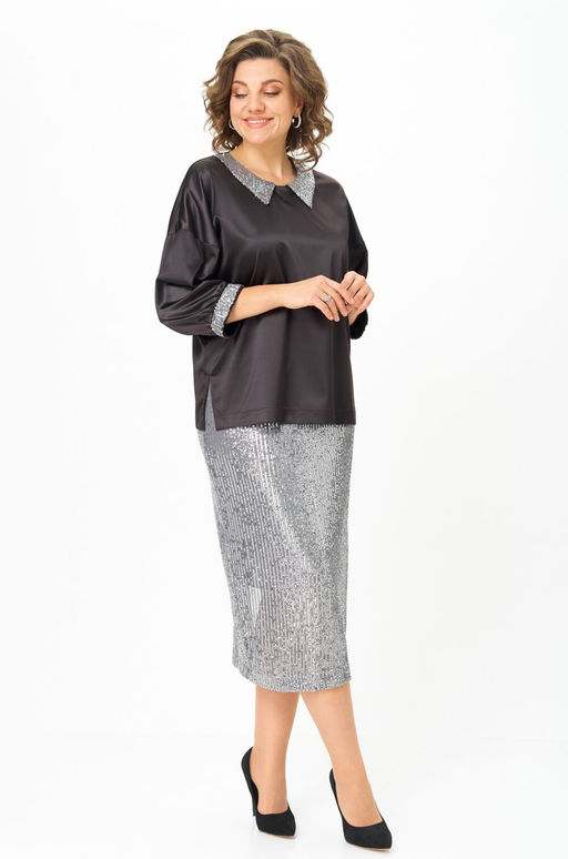 Костюм ANDINA CITY 9089-25 черный/серый