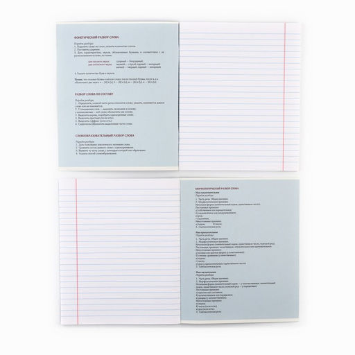 Тетрадь в линейку, предметная, 48 л., на скрепке, А5 «Силуэт. Русский язык»