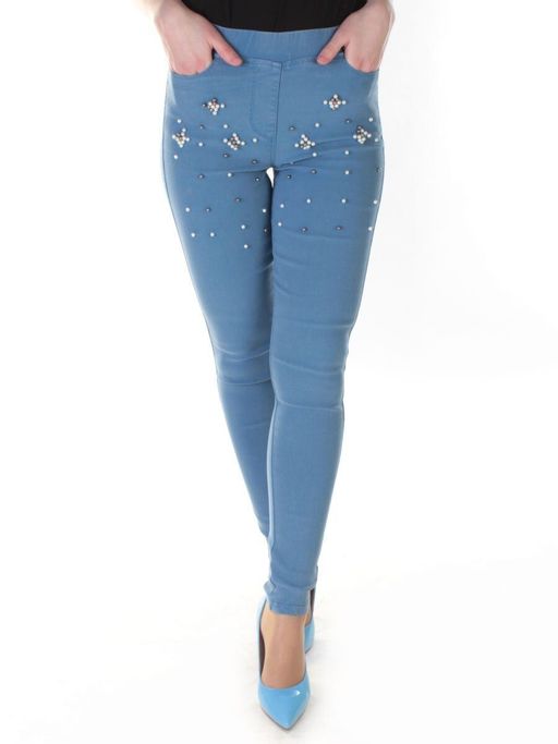8903 Джеггинсы женские (70% хлопок, 30% стрейч) - Фабричный китай фото 2