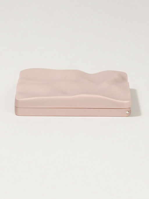 Зеркало складное «Волна», 7×7 см, с увеличением х2, бежевое