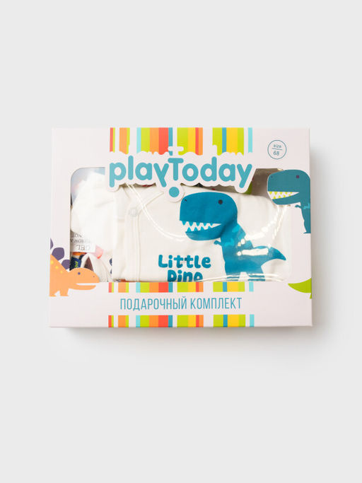 Комплект для новорожденного PlayToday боди комбинезон чепчик нагрудник хлопок  фото 6