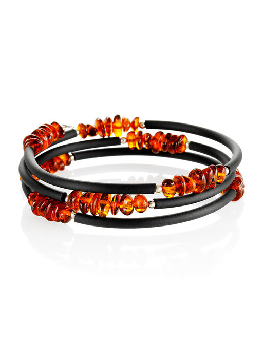 Стильный браслет Оклахома с янтарём для детей