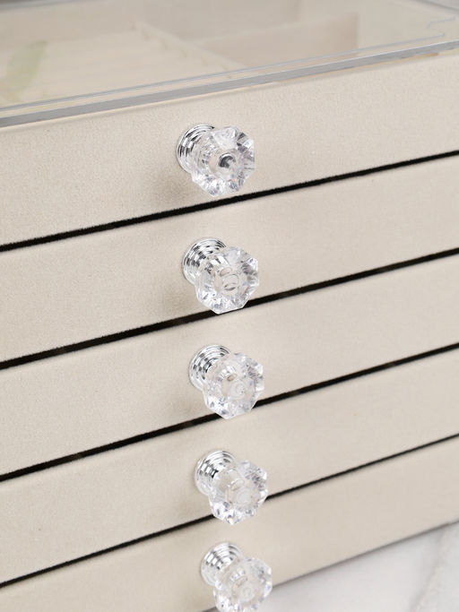 Шкатулка акриловая 5 слоев бежевая 23,5х13,5х16,5 см / XY2844-5 /уп 24/ - Галеонтрейд фото 3