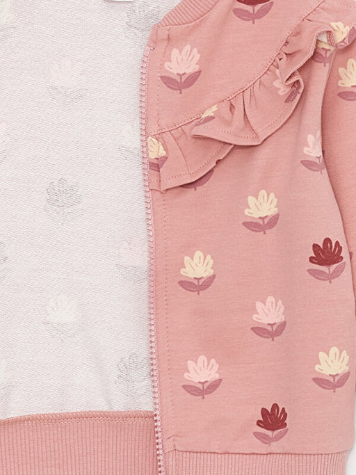 K?z Bebek Fermuarl? Sweatshirt ve E?ofman Alt 2li Tak?m - Waikiki фото 3