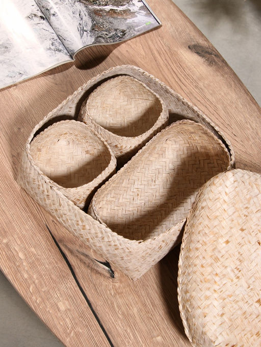 Набор плетёных корзин «Энди», 28.5×28.5×18.5 см