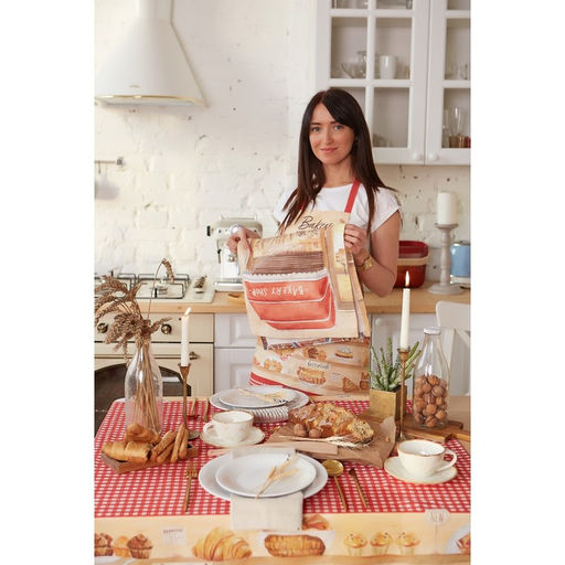 Скатерть Этель Bakery house 220х147 см, 100% хлопок, репс 210 г/м2  фото 5