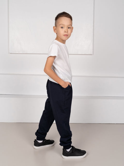 Брюки футер 2-х нитка,темно-синие - Binita фото 2