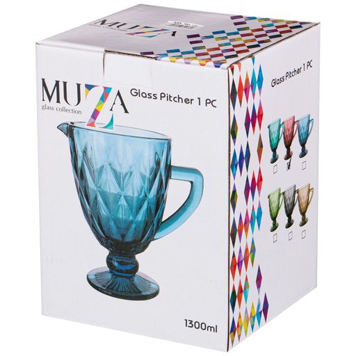 КУВШИН РОМБО 1300 МЛ. / ВЫСОТА=20 СМ. СЕРИЯ MUZA COLOR (КОР=12ШТ.) - Lefard фото 3