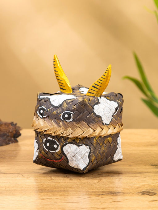 Корзинка «Бычок», 10×10×13 см, бамбук