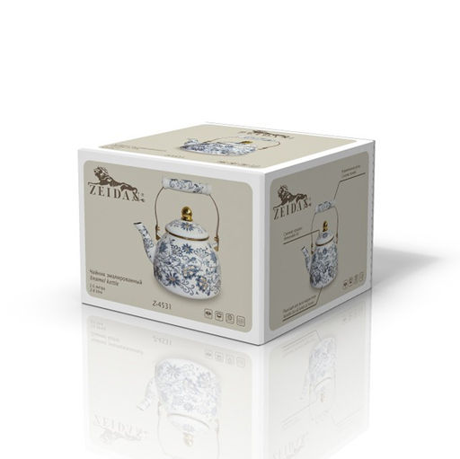 Чайник эмаль ZEIDAN 2,6л подходит д/индукции, , арт. Z-4531