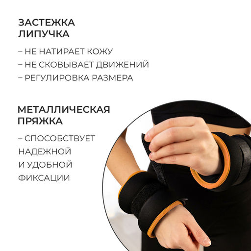 Утяжелители неопреновые ONLYTOP, 2 шт. × 0.5 кг, цвет чёрный