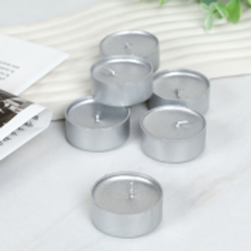 Свеча 12 штук набор Серебро / M-1208 /уп 24/96/711433 - ГалеонТрейд фото 2