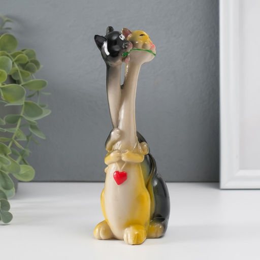 Фигурка полистоун обнимашки Кошка с котом - танго, 17.3?7?4.2 см