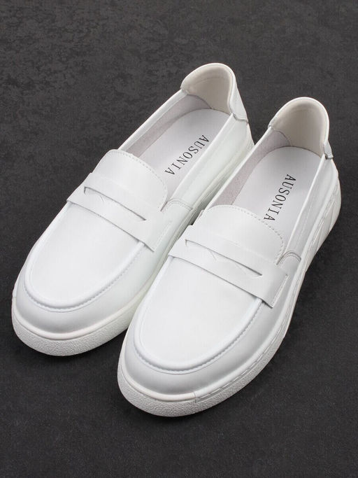 06-YE290-2 WHITE Туфли женские (натуральная кожа)