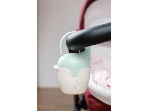 Контейнер для соски-пустышки "Слоник", с пустышкой, зеленый