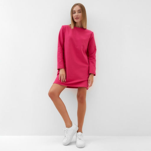 Платье женское короткое MINAKU: Casual Collections, розовое, размер 48
