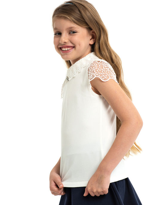 Блузка молочный 192230604б - Nota bene фото 5