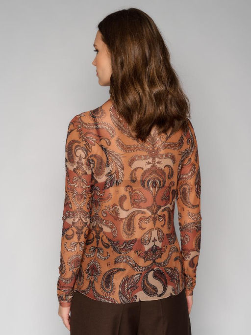 Лонгслив женский 12411-43009 multicolor-brown - Eleganzza фото 4