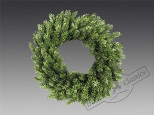 Венок еловый Сибирский зеленый c литой силиконовой хвоей d=60 см - Holiday classics фото 3