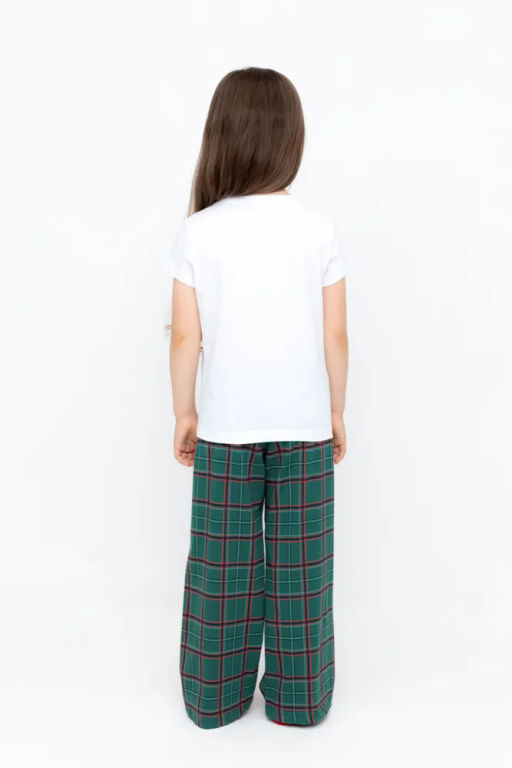 К 1640/белая лилия,шотландская клетка пижама дет - Crockid фото 5