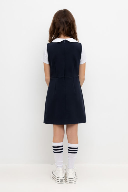 Сарафан Crockid К 5886 для девочки школьный индиго  фото 4
