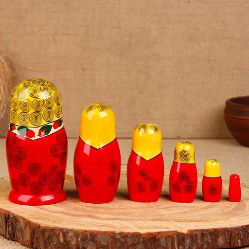 Матрёшка дерево «Семёновская», 6 кукольная, высшая категория